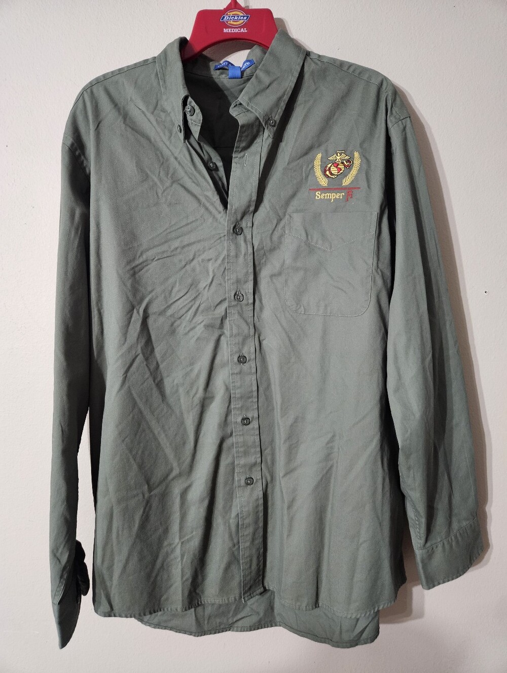 Port Authority Embroidered Semper Fi Shirt Large